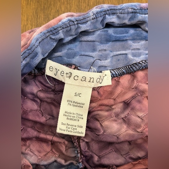 Eye Candy Multicolor Leggings Set Top Size Medium Leggins Size  Small (0345) - Picture 4 of 16